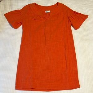 Orange Linen Dress